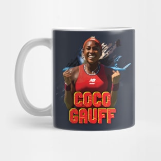 Happy Coco Gauff Celebrating Mug